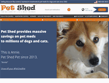 Tablet Screenshot of petshed.com
